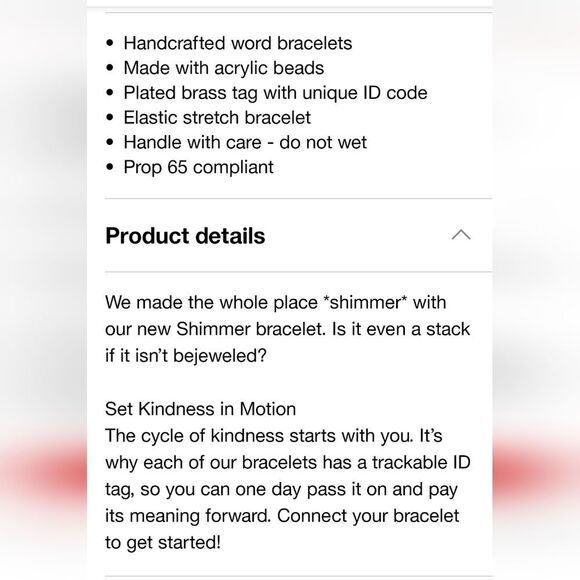 Little words Project Shimmer Beaded Bracelet - Picture 3 of 6